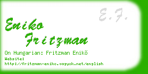 eniko fritzman business card